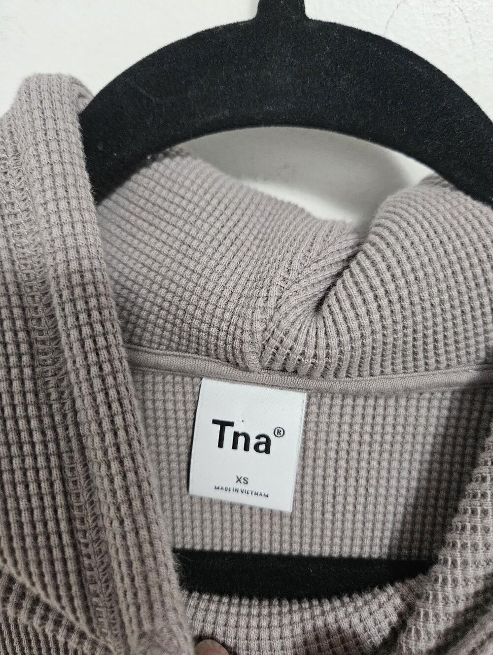 TNA Cotton Waffle Hoddie Sweatshirt XS - Picture 6 of 9